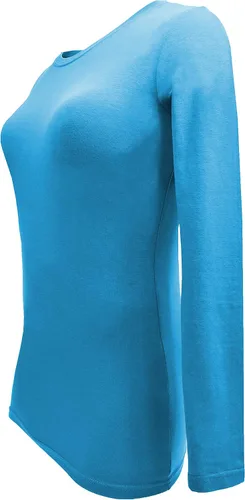 Vista 30 de Natural Uniforms Camiseta Under Scrub para mujer, cuello redondo, manga larga, paquete de 3, paquete múltiple de 3