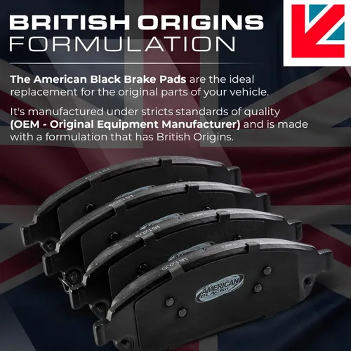 Vista 4 de American Black Pastillas de freno traseras de cerámica D-1030 PREMIUM compatibles con Suzuki Verona 2004-2006 / Chevrolet Epica 2004-2005 / Epica