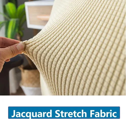 Vista 3 de Konsilsa Funda para silla de ala, 1 pieza de jacquard con respaldo de ala, lavable a máquina, fundas de alta elasticidad para sillón, fundas