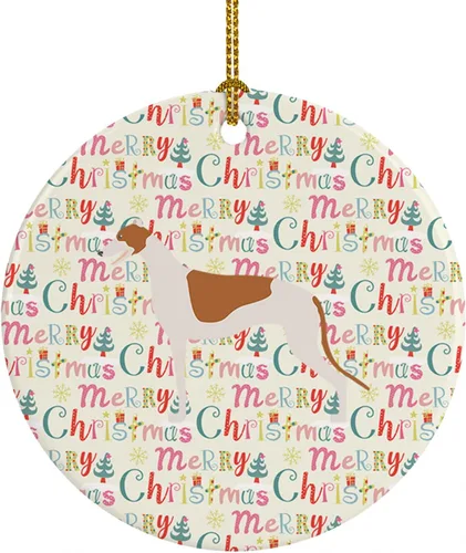 Vista 11 de Caroline's Treasures Affenpinscher - Adorno de cerámica con texto en inglés "Merry Christmas", multicolor para colgar en el árbol de Navidad