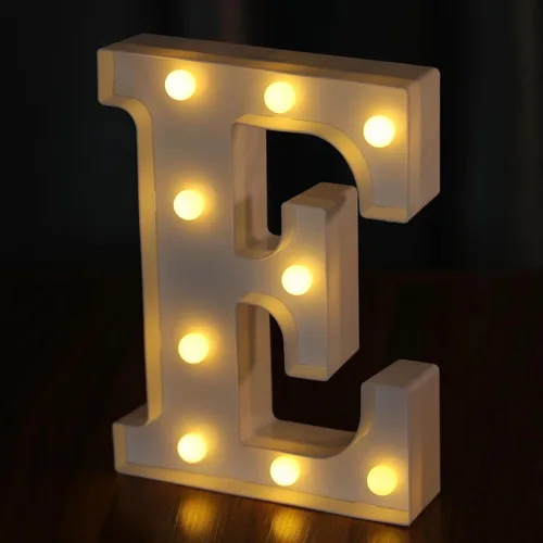 Vista 24 de Letras Iluminadas, Luces de Letras LED 26 del Alfabeto, Letra Iluminada Decorativa, Letras de Marquesina LED que Funcionan con Pilas para Fiesta