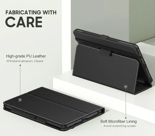 Vista 3 de MoKo - Funda compatible con la tablet Kindle Fire HD 8 y 8 Plus (10ª generación, versión de 2020), funda de soporte plegable y diseño delgado