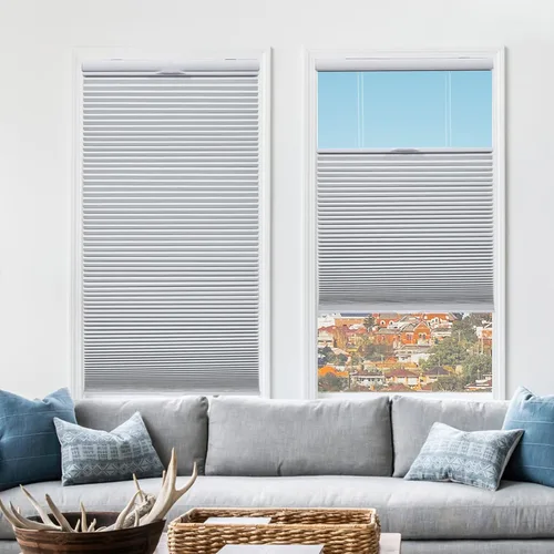 Vista 10 de Tonature Persianas Celulares de Tamaño Personalizado para Ventanas Cortinas Blackout sin Cordón Persianas Enrollables Protección UV Aislamiento