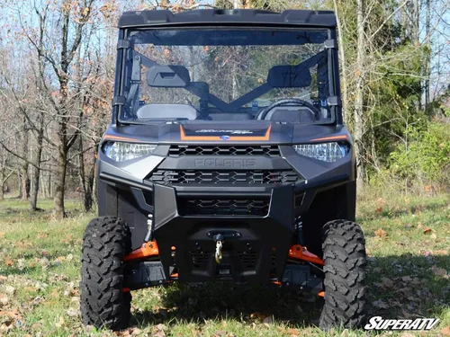 Vista 2 de Parabrisas SuperATV de tamaño completo para Polaris Ranger XP 1000 2017+ (ver ajuste) Policarbonato de 1/4 pulgadas de grosor resistente a