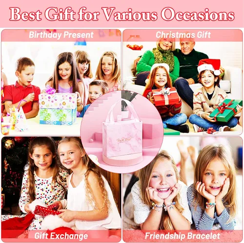 Vista 7 de Cludoo Cuentas de vidrio de agujero grande para hacer joyas, 224 cuentas europeas a granel de colores mezclados con diamantes de imitación, cuentas