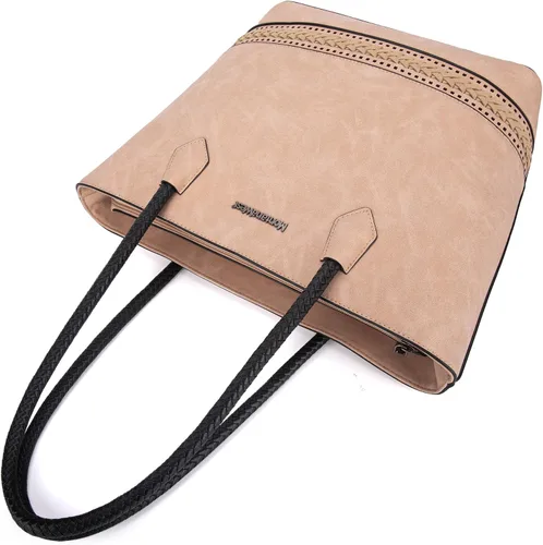Vista 3 de Montana West Bolsas grandes para mujer, bolsos tejidos y bolsos con cremallera