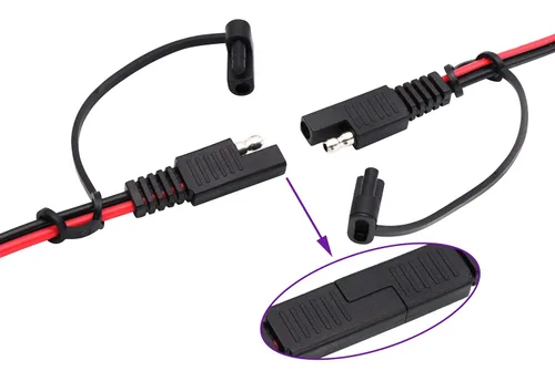 Vista 7 de Cable de clip de cocodrilo 16 AWG, arnés de cable SAE a batería, clip de cocodrilo de cocodrilo, cable de extensión de 12 V CC con interruptor