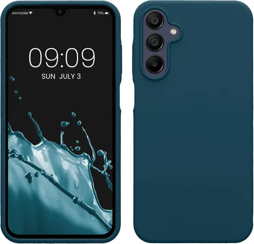 Vista 219 de kwmobile Funda Compatible con Samsung Galaxy A14 5G - Funda de teléfono de TPU y silicona con acabado suave - Verde Lima