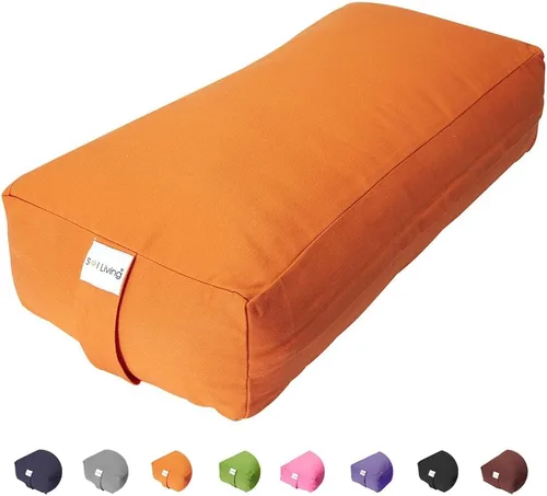 Vista 77 de Sol Living Almohada de yoga rectangular para meditación, accesorios de meditación de algodón, almohada de meditación restaurativa de yoga, almohada