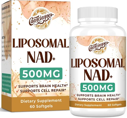 Vista 7 de Suplemento liposomal NAD+ de 500 mg, suplemento True NAD Plus, absorción superior, mejora el NAD+ más eficiente que la ribósido de nicotinamida
