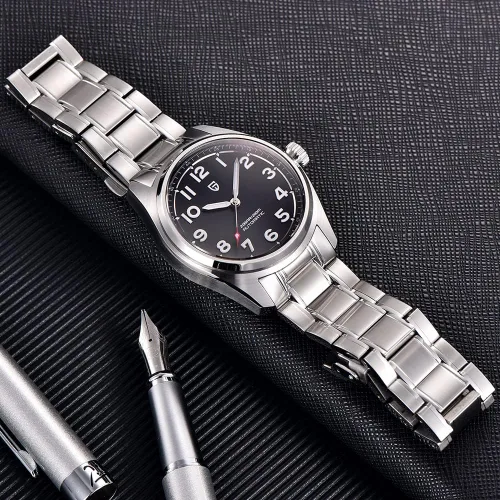 Vista 7 de Mens Watches, Pagani Design Watches for Men, 200 Meters Waterproof Watch, Stylish Stainless Steel Wristwatch, 38MM Sapphire Glass, Japanese NH35