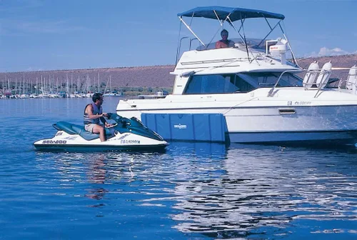 Vista 2 de Hull Hugr Guardabarros plegable para barco, azul, múltiple