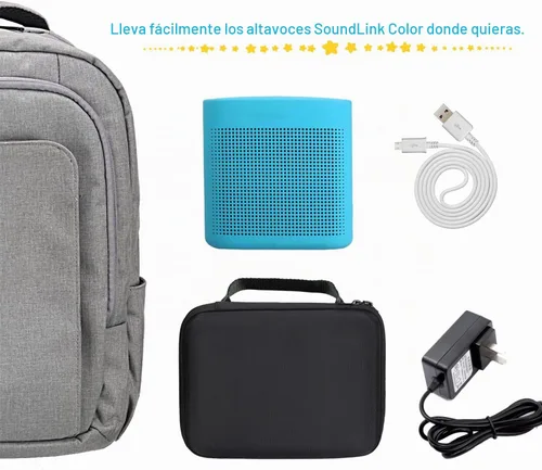 Vista 5 de Estuche BOVKE(TM) para altavoz inalámbrico con Bluetooth Bose Soundlink Color, estuche duro para transportar, resistente a golpes, de goma EVA