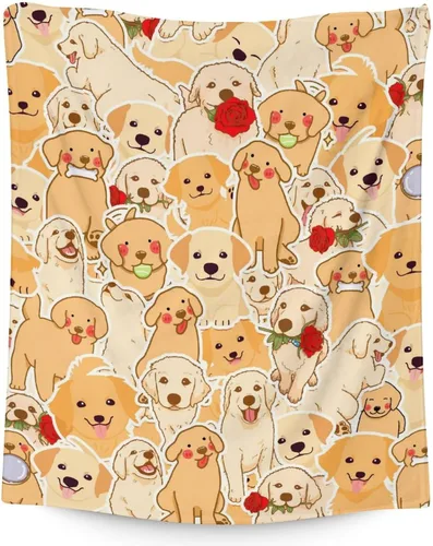 Vista 23 de Golden Retriever - Manta de regalo – 30 x 40 pulgadas, bonita manta de perro para amantes de los perros, niños, niños y niñas, mantas suaves