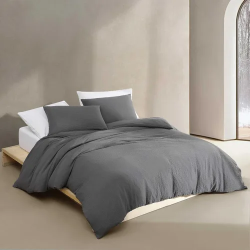 Vista 2 de Calvin Klein - Juego de funda de edredón tamaño Queen, ropa de cama texturizada súper suave con fundas a juego, decoración reversible del hogar