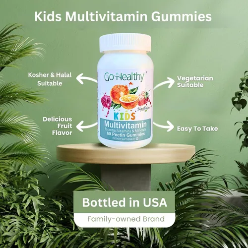Vista 6 de Go Healthy - Gomitas multivitamínicas para niños, vitaminas vegetarianas de gomitas, sin OMG, sin gluten, Kosher y halal, 30 porciones