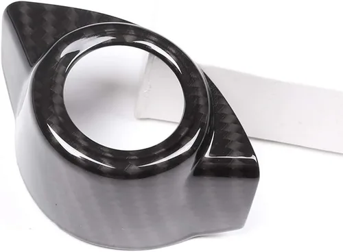 Vista 5 de Para Alfa Romeo Giulia Stelvio 2017-2019 ABS plástico arranque motor stop cubierta accesorios (fibra de carbono)