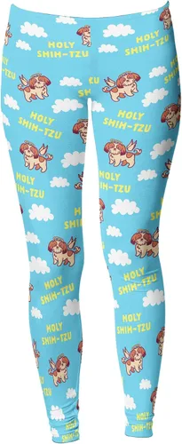 Vista 3 de Crazy Dog T-Shirts Leggings divertidos para mujer, lindas mallas elásticas para mujer, pantalones de entrenamiento para correr, yoga