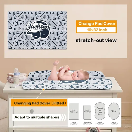 Vista 4 de Juego de ropa de cama personalizado para cuna de bebé, juego de 3 piezas para cuna de bebé, diseño de bolas y arco iris, cómoda manta de bebé