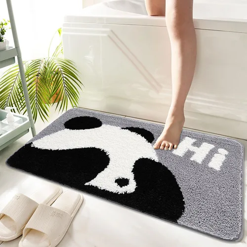 Vista 18 de Hi Space Alfombra de baño de 31.5 x 19.7 pulgadas, antideslizante, lavable a máquina, suave, absorbente, bonita, alfombra de baño de felpa
