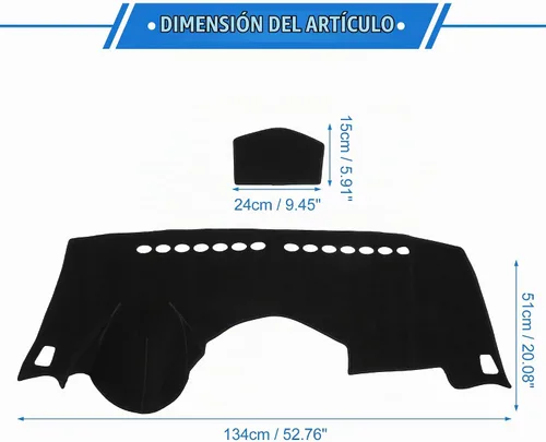 Vista 6 de Protector de cubierta de salpicadero para Chevy Trax 2014-2016 Cubierta antideslizante para tablero de consola central, protector de tapete