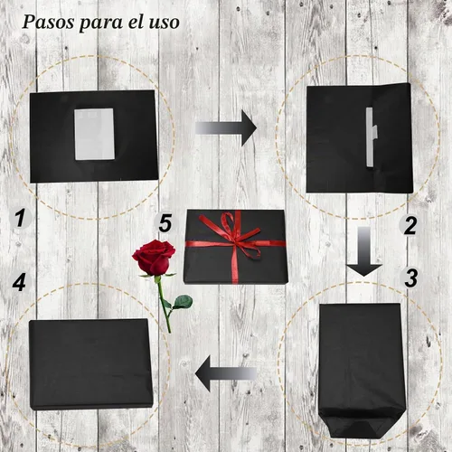 Vista 7 de 100 hojas de papel de seda negro Artdly de 14 x 20 pulgadas, papel de regalo negro a granel para bodas, cumpleaños, proyectos de bricolaje y Navidad