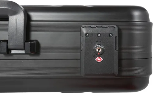 Vista 7 de Urecimy Maletín de metal, caja de herramientas de aluminio, maletín para cuaderno, Negro
