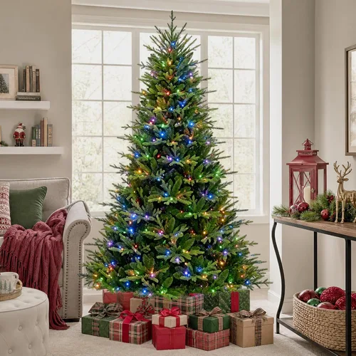 Vista 14 de Árbol de Navidad artificial verde sin luz de 6 pies con 480 puntas de ramas