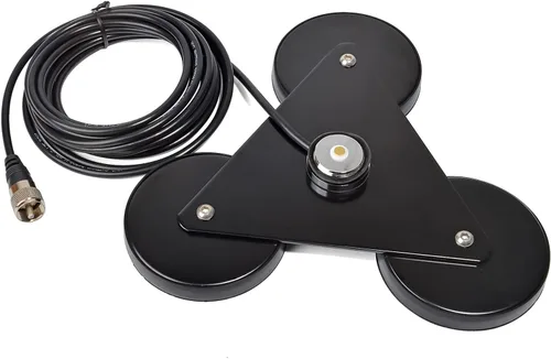 Vista 7 de UAYESOK - Soporte de antena magnética resistente, estilo triángulo SO239