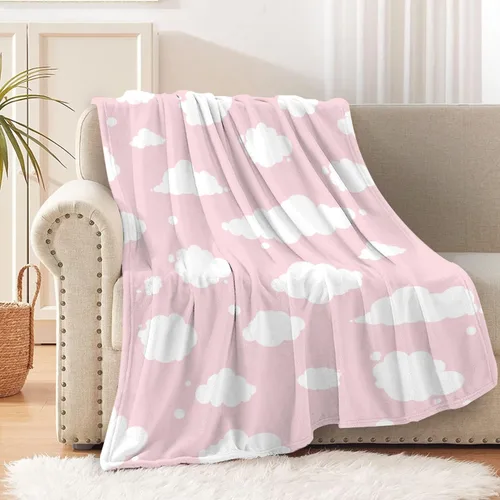 Vista 11 de Sumedha Manta de nube en blanco y negro, regalo de nube para niñas y niños, franela ligera súper suave, extra pequeña de 40 x 30 pulgadas