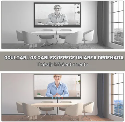 Vista 6 de Cubierta de pared para cable, 39 pulgadas, autoadhesivas, para cables en la pared, cable de extensión para piso, TV montada, cavidad del hogar