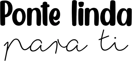 Vista 4 de Calcomanía de vinilo para pared, Ponte Linda para Ti/Get Cute for You, 11.6 x 25 pulgadas, inspiradora y encantadora calcomanía femenina con cita