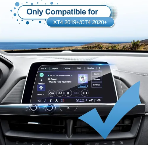 Vista 2 de Protector de pantalla Cadillac XT4 2019 2020 2021 2022 2020 2021 2022 2023 Cadillac CT4 de 8 pulgadas, protector de vidrio templado de pantalla