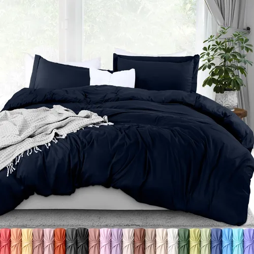 Vista 54 de Utopia Bedding Juego de funda de edredón tamaño individual - 2 piezas con cierre de cremallera - 1 funda de edredón 68X90 pulgadas y 1 funda de Beige