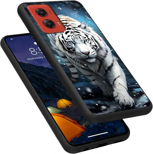 Vista 93 de Funda para Motorola Moto G Play 4G 2024, delgada y ligera, de silicona de TPU suave, color negro, ultrafina, para Motorola Moto G Play 4G 2024, Art
