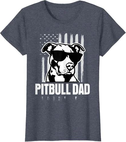 Vista 33 de Pitbull Dad - Camiseta para hombre con orgullo American Pit Bull Dog, Negro, S