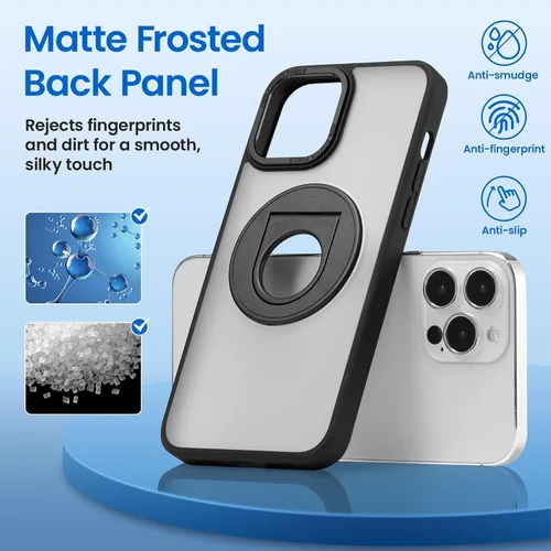 Vista 4 de ZCDAYE Funda para iPhone 13 Pro Max con soporte, iPhone 13 Pro Max, funda magnética para teléfono con soporte giratorio invisible, carga