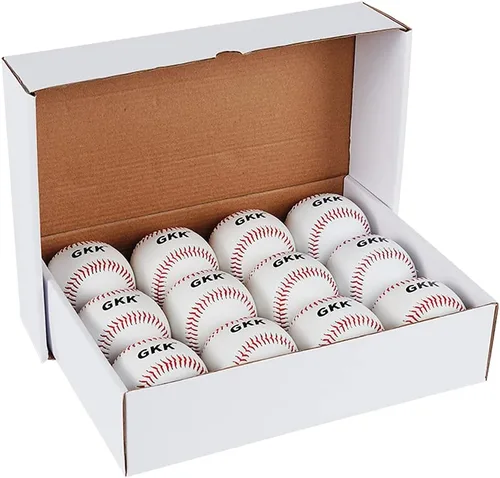 Vista 8 de GKK Paquete de 12 pelotas de béisbol de entrenamiento de béisbol de 9 pulgadas, bolas de béisbol de seguridad para jóvenes y adultos, lanzamiento