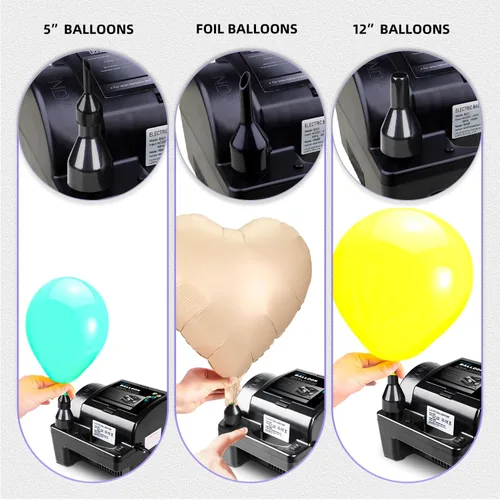 Vista 4 de Lagenda Inflador eléctrico de bomba de globos, máquina sopladora de globos de aire fresco portátil, infla rápidamente todos los globos