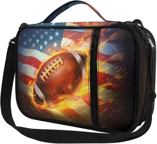 Vista 33 de Bolsas de estudio bíblico de fútbol para hombres y niños, estuche de transporte de la Biblia con correa, bolsas con cremallera para la Biblia