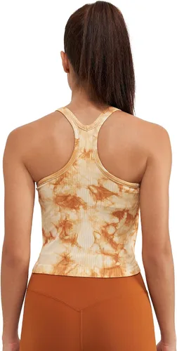 Vista 53 de sphinx cat - Camiseta corta de entrenamiento para mujer, camiseta sin mangas, acanalada, con espalda cruzada y brasier integrado