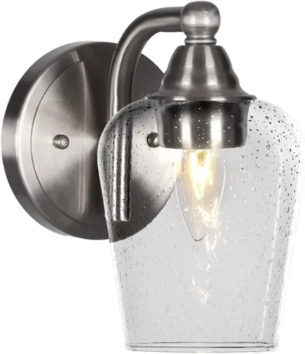 Vista 56 de Toltec Lighting Paramount - Aplique de pared de 1 luz, lámpara de pared para interiores, regulable, compatible con LED de base media, acabado