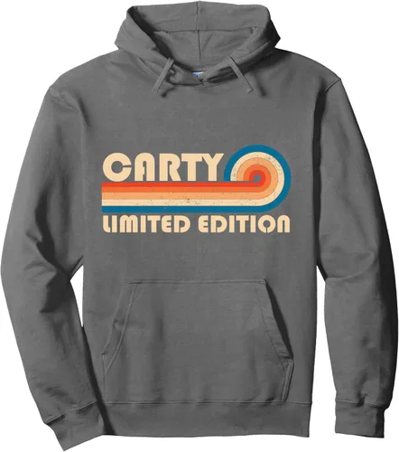 Vista 8 de CARTY - Sudadera con capucha retro de los años 80 y 90 para cumpleaños, Negro