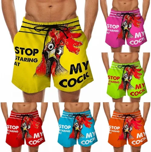 Vista 5 de YIJIAJIA Traje de baño para hombre 2021 con cordón para hombre, estampado especial de polla, cerveza, festival, playa, traje de baño casual