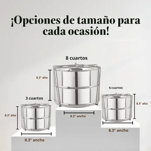 Vista 7 de Instant Pot olla de presión de acero inoxidable con inserto apilable de vaporera y tapa
