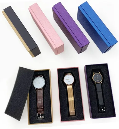 Vista 2 de UKCOCO Organizador de joyas para hombre, caja de joyería de viaje, cajas de reloj para hombres, caja de regalo de joyería individual, caja de reloj