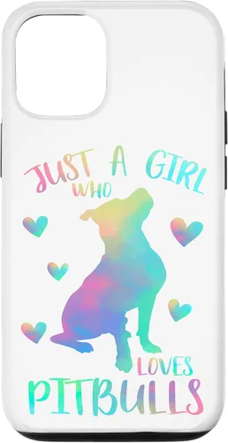 Vista 28 de Just a Girl Who Loves Pitbulls Watercolor Cute Pitbull Case for iPhone 17