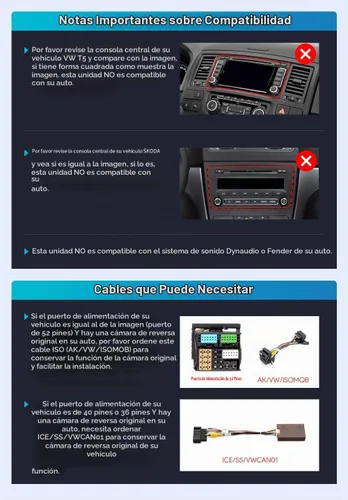 Vista 3 de XTRONS Estéreo de coche para VW Volkswagen EOS Golf, Android 14 Octa Core 6 GB+128 GB Radio de coche, 9 "QLED IPS pantalla táctil GPS navegación