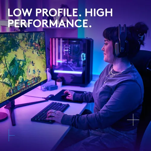 Vista 2 de Logitech G 515 Lightspeed TKL - Teclado inalámbrico para juegos de perfil bajo, LIGHTSYNC RGB, diseño delgado sin teclas, teclas PBT de doble