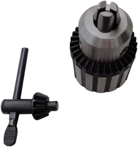 Vista 2 de DNLK Portabrocas de torno para taladro de 1/2 pulgada resistente con eje - Fabricado en Estados Unidos - Acero inoxidable - Compatible con torno